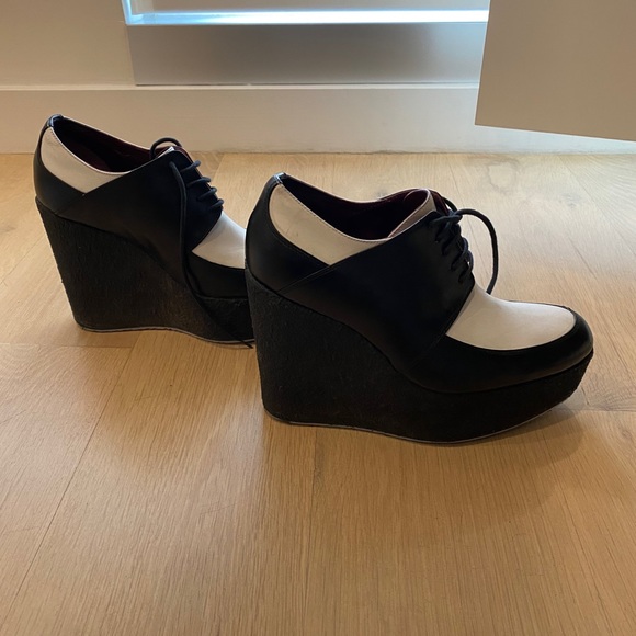 Celine  black and white wedges Phoebe Philo - Picture 14 of 16